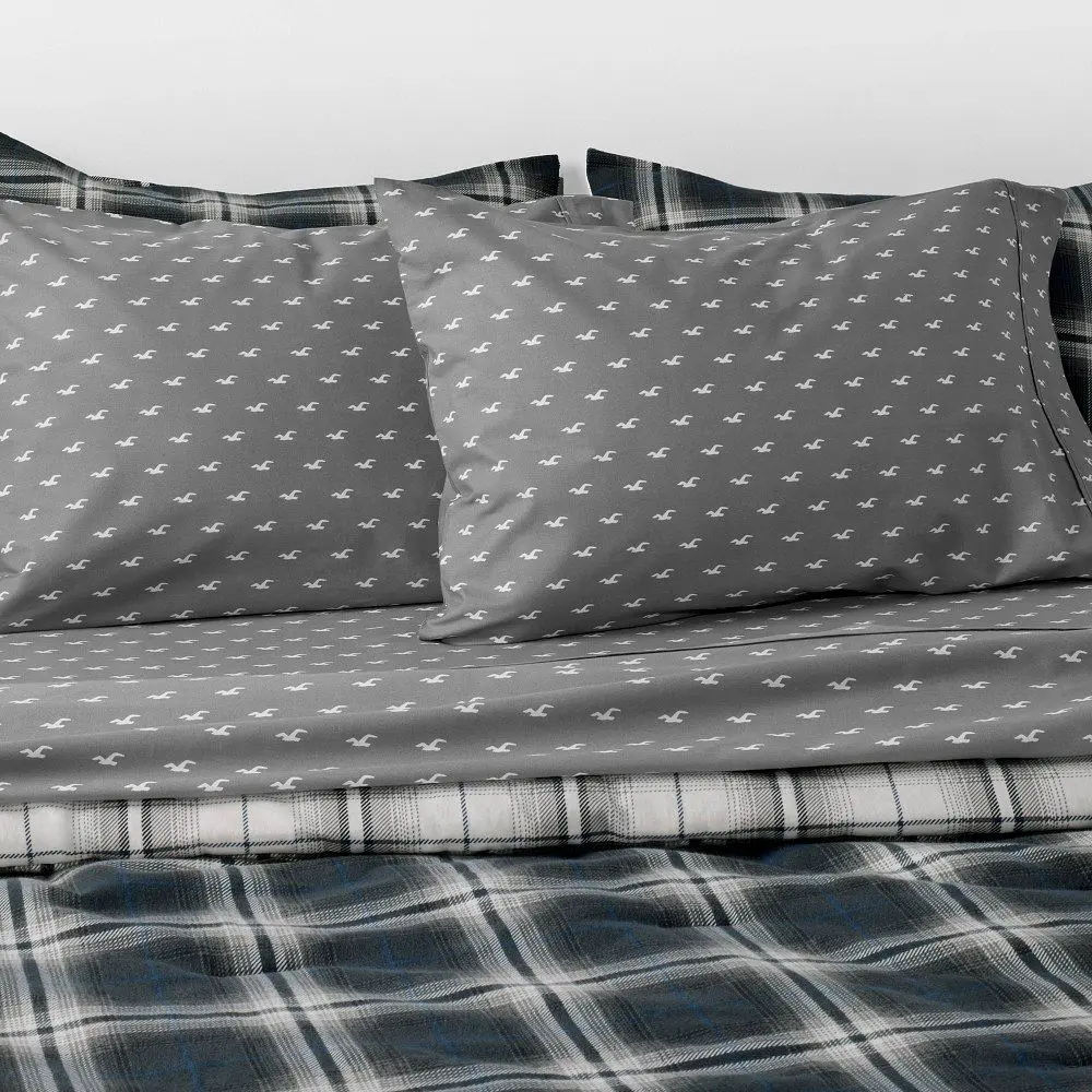 Full Percale Seagull Sheet Set Gray - The Hollister Collection at Target