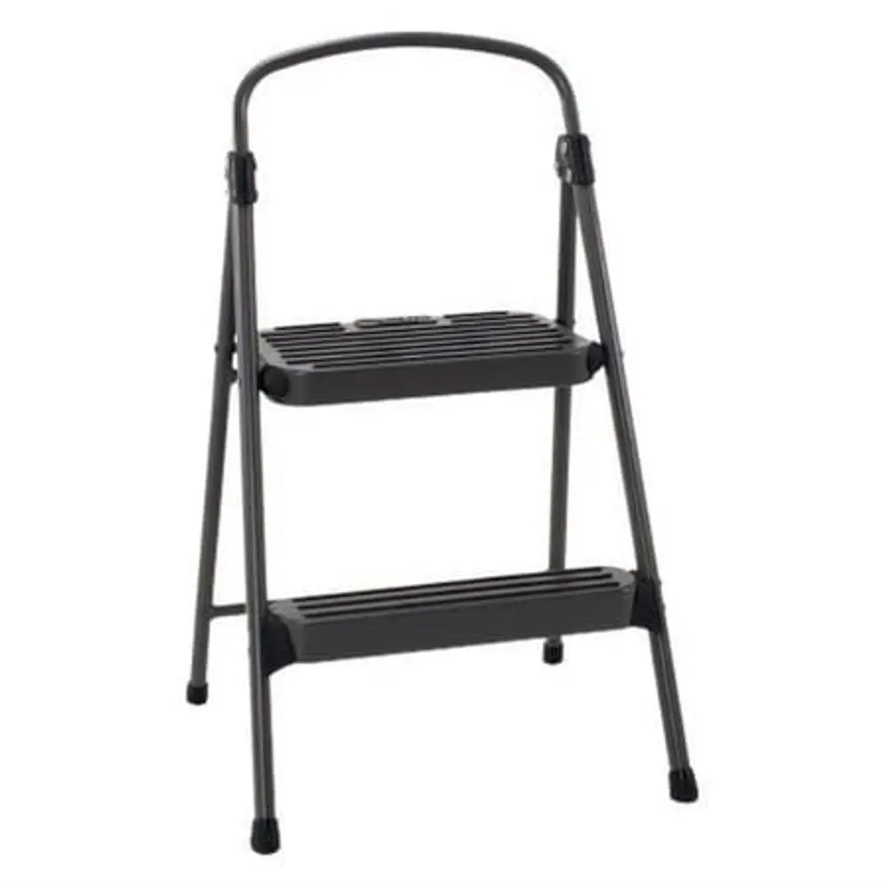 Cosco 2 Step All Steel Step Stool: Dark Gray, 225 lb Capacity, No Assembly, Kitchen Stepper for Adults