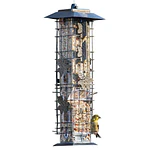 Perky-Pet 336-1SR Squirrel-Be-Gone Squirrel Proof Bird Feeder  2LB  Outdoor Wild Bird Feeder with Weight-Activated Perches