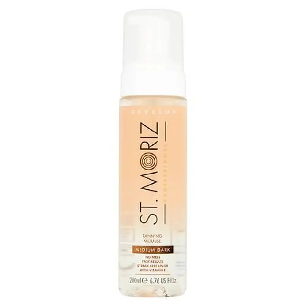 St. Moriz Professional Medium Dark Clear Mousse - 6.76 fl oz: Sunless Tanning, Whole Body, Self Tanner, Unscented
