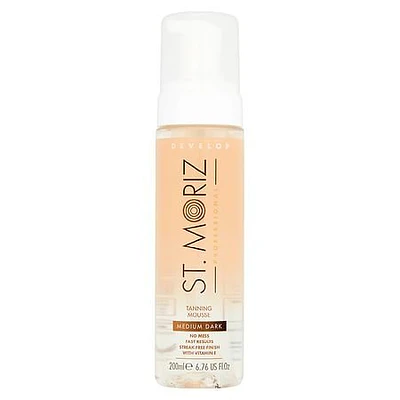 St. Moriz Professional Medium Dark Clear Mousse - 6.76 fl oz: Sunless Tanning, Whole Body, Self Tanner, Unscented