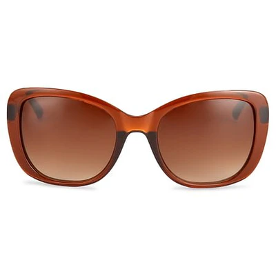 M aMerica Womens Fashion Oversized Sunglasses  Plastic Sydney Brown  54-20-140  MUSYDSBWN0054. 1 Pair
