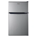 Whirlpool 3.1 cu ft Mini Refrigerator Stainless Steel WH31S1E: Energy Star Certified Dorm Fridge, Reversible Door, 2 Shelves