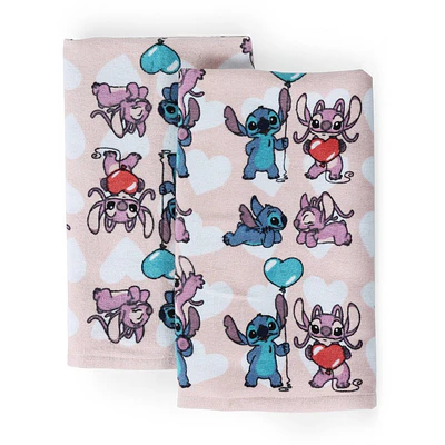 2pk Lilo & Stitch Valentine's Day Kitchen Towel Set