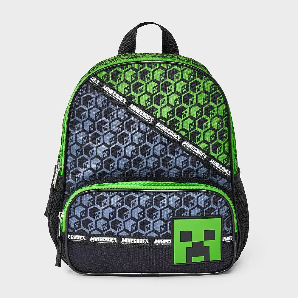 Boys' Minecraft 11" Mini Backpack - Black/Green
