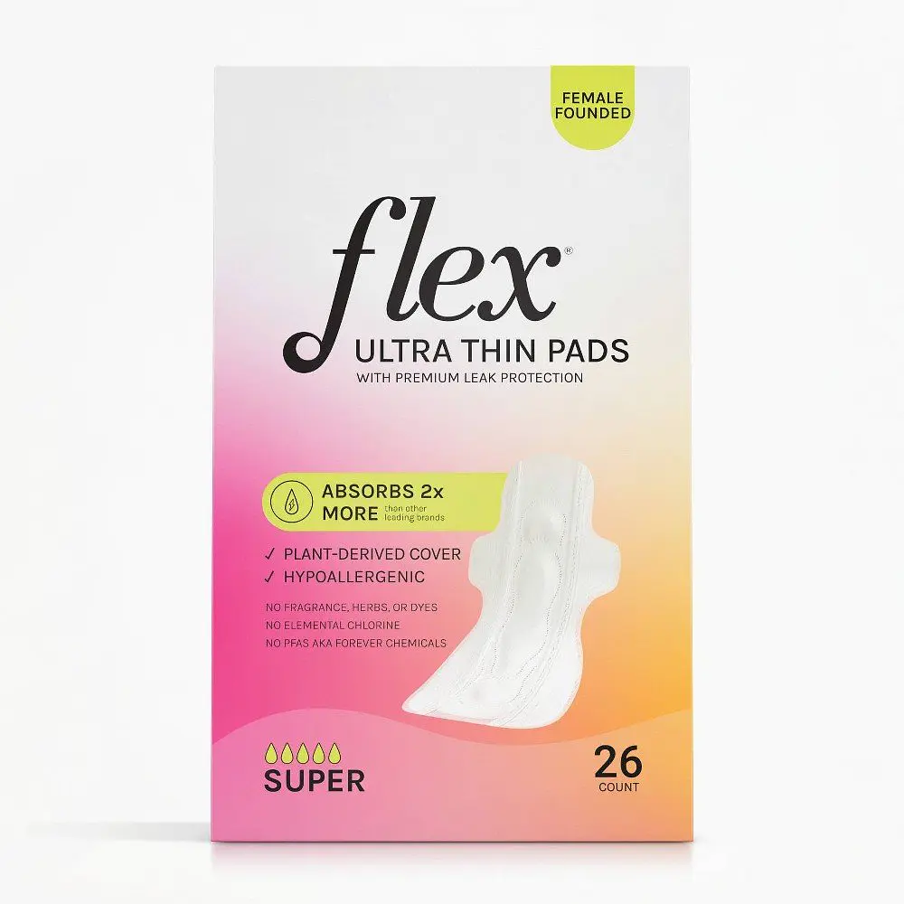 Flex Bamboo Super Ultra Thin Pads - 26ct
