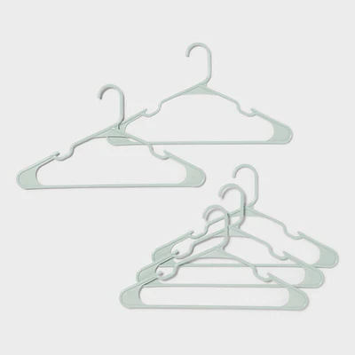 18pk Hangers Mindful Mint - Room Essentials™: Plastic Clothes Hangers for Shirts, Dresses, Tank Tops, Adult Use
