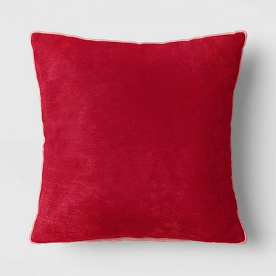 18"x18" Reversible Velvet Pillow Pink/Fuschia - Threshold™
