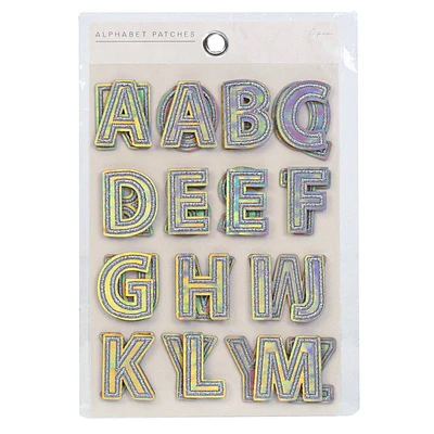 Horizon Group 30pc Iridescent Adhesive Alphabet Patches