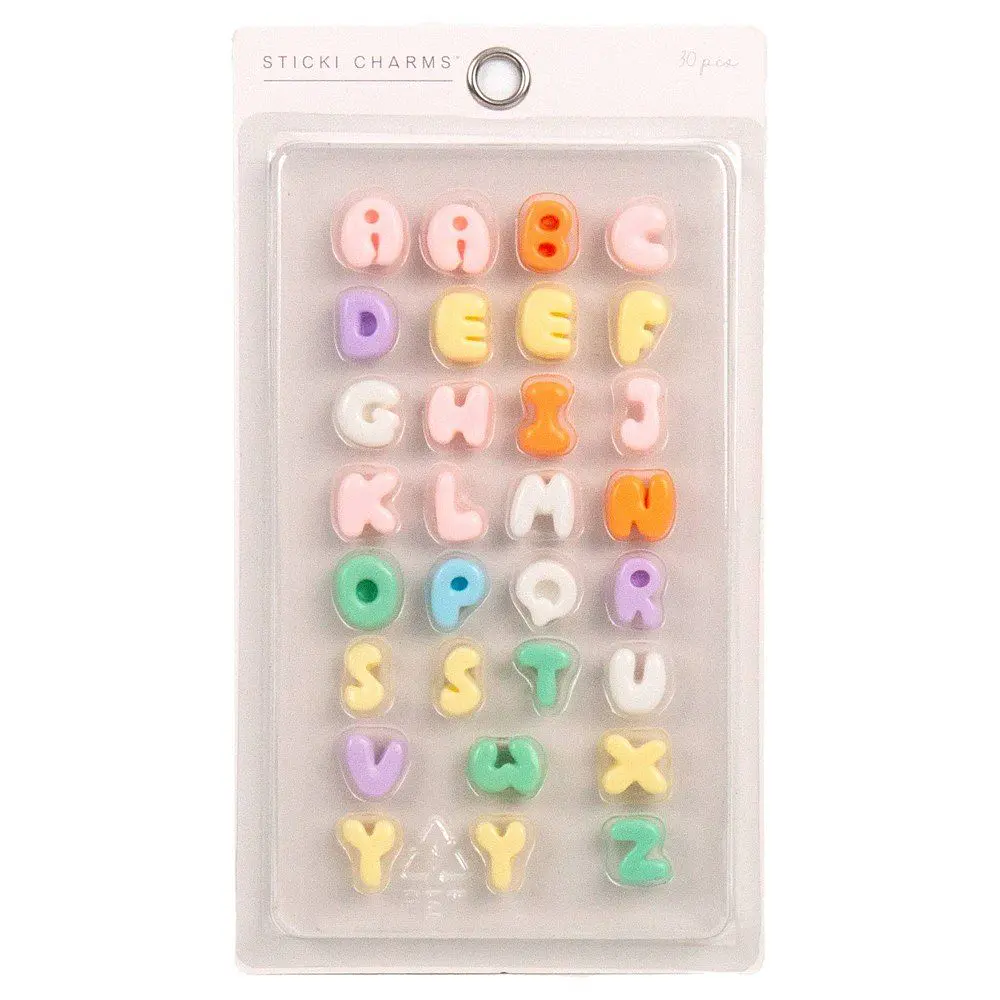 30pc Horizon Group Sticki Charms Dimensional Letter Stickers