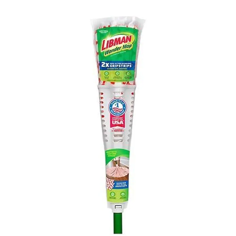 Libman Wonder Mop with Microfiber Fibers Green Steel Handle.