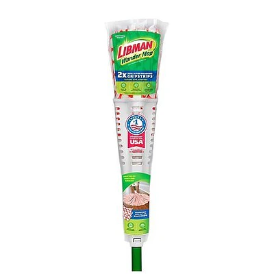Libman Wonder Mop with Microfiber Fibers Green Steel Handle.