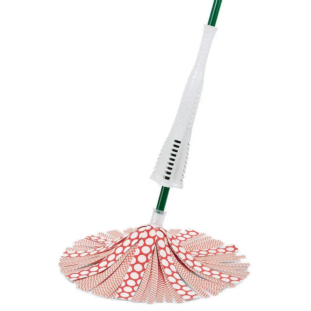 Libman Wonder Mop with Microfiber Fibers Green Steel Handle.