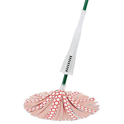 Libman Wonder Mop with Microfiber Fibers Green Steel Handle.