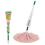 Libman Wonder Mop with Microfiber Fibers Green Steel Handle.