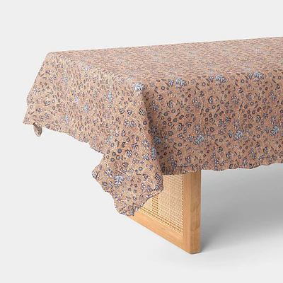 84"x60" Block Print Ruffle Tablecloth - Threshold™