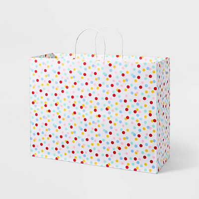 Large Polka Dot Gift Bag White - Spritz™
