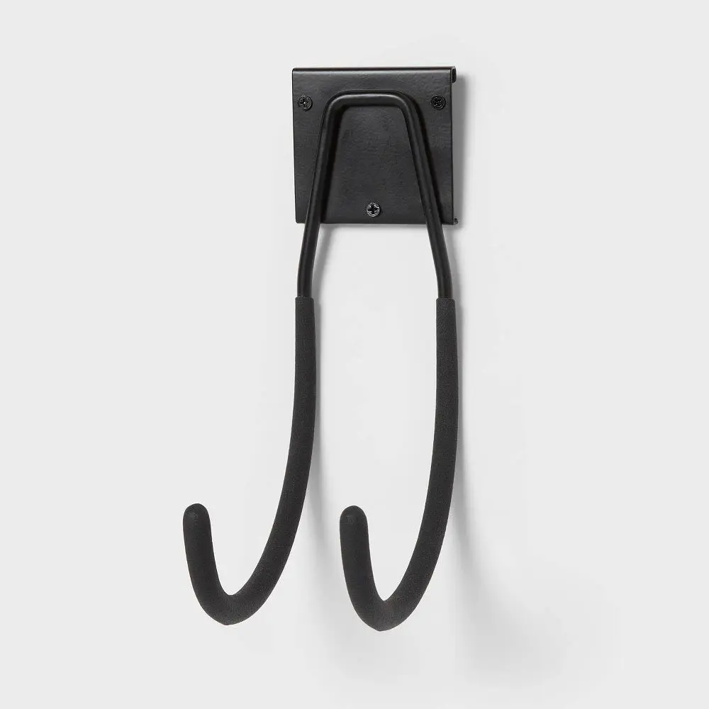 Extension Cord and Hose Garage Hook - Brightroom™: Steel Wall Storage, Powder-Coated, 30lb Capacity, Black