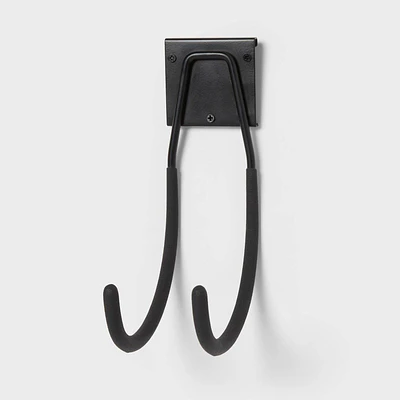 Extension Cord and Hose Garage Hook - Brightroom™: Steel Wall Storage, Powder-Coated, 30lb Capacity, Black