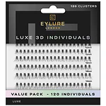 Eylure Luxe 3D Individuals False Eyelashes - 120ct: Full Volume, Adhesive Not Included, Synthetic Hair