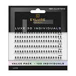 Eylure Luxe 3D Individuals False Eyelashes - 120ct: Full Volume, Adhesive Not Included, Synthetic Hair