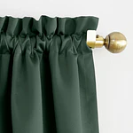 54"x63" Sun Zero Room Darkening Seymour Rod Pocket Curtain Panel Everglade: Green Thermal Insulated Noise Reducing