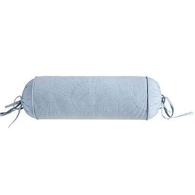 Harbor House Crystal Beach Quilted Bolster Pillow Blue D7x18