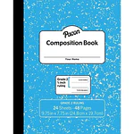 Pacon 1-Subject Composition Notebooks 9.75  x 7.5  College Ruled 24 Sheets Blue (PACMMK37138)