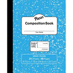 Pacon 1-Subject Composition Notebooks 9.75  x 7.5  College Ruled 24 Sheets Blue (PACMMK37138)