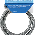 GE Appliances 4 Foot Stainless Steel Water Supply Hoses  2 Count  PM14X10005