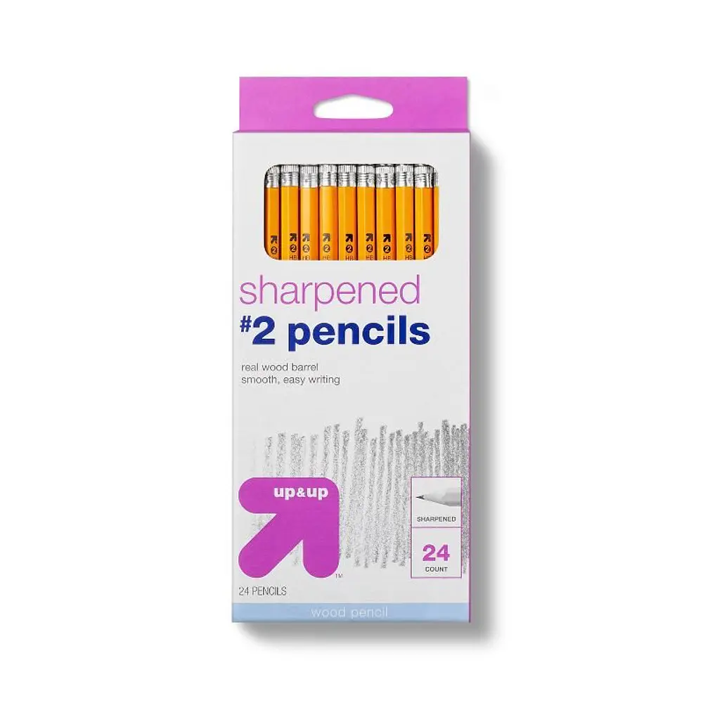 Sharpened #2 Wood Pencils up&up™