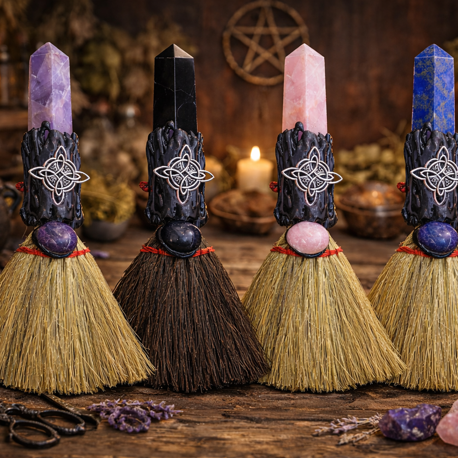 Escoba Mágica con Obelisco  2