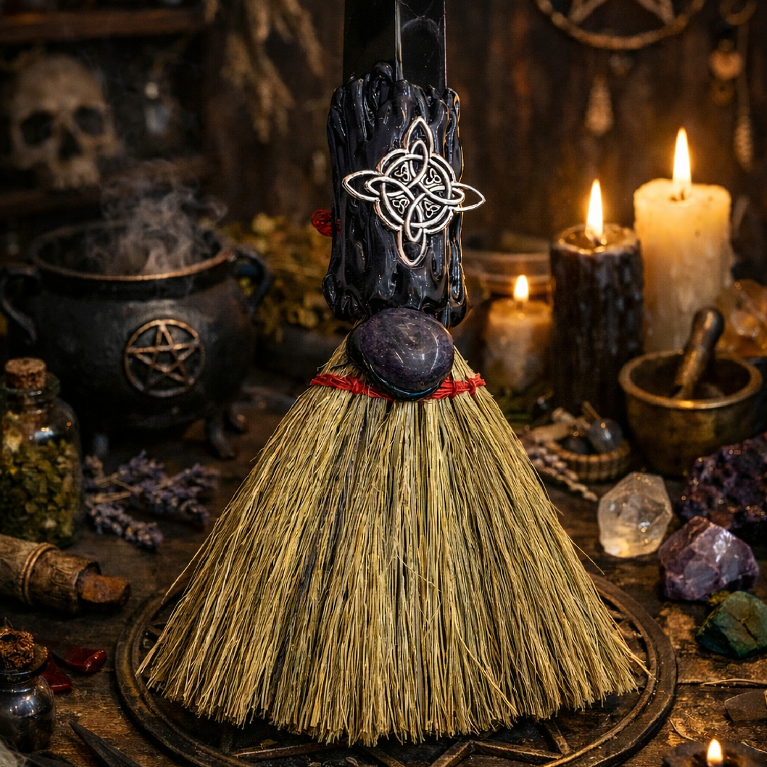 Escoba Mágica con Obelisco  4