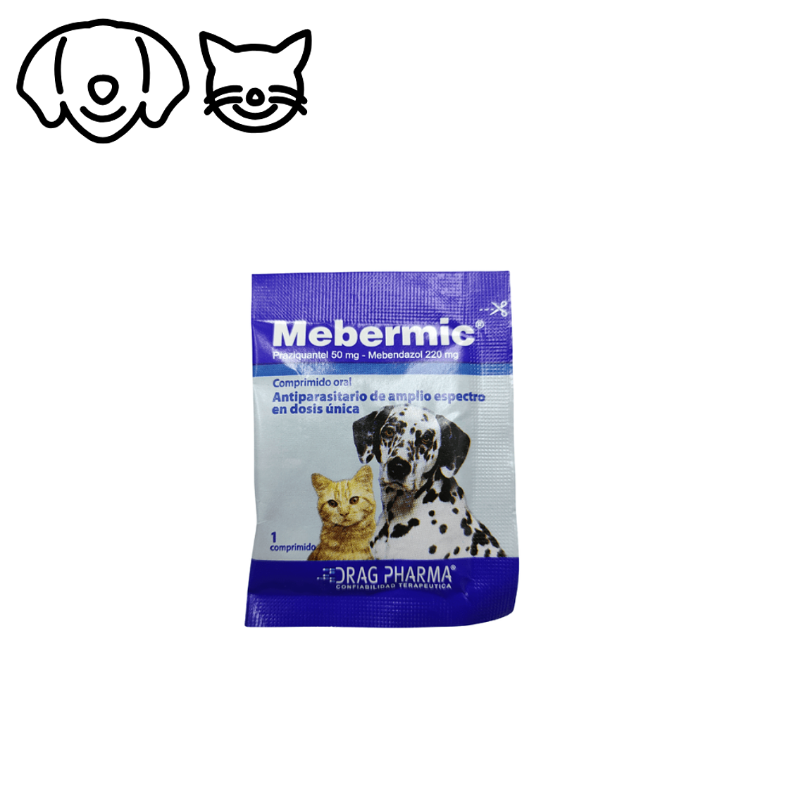 Pastilla Antiparasitario Interno perros y gatos Mebermic 1