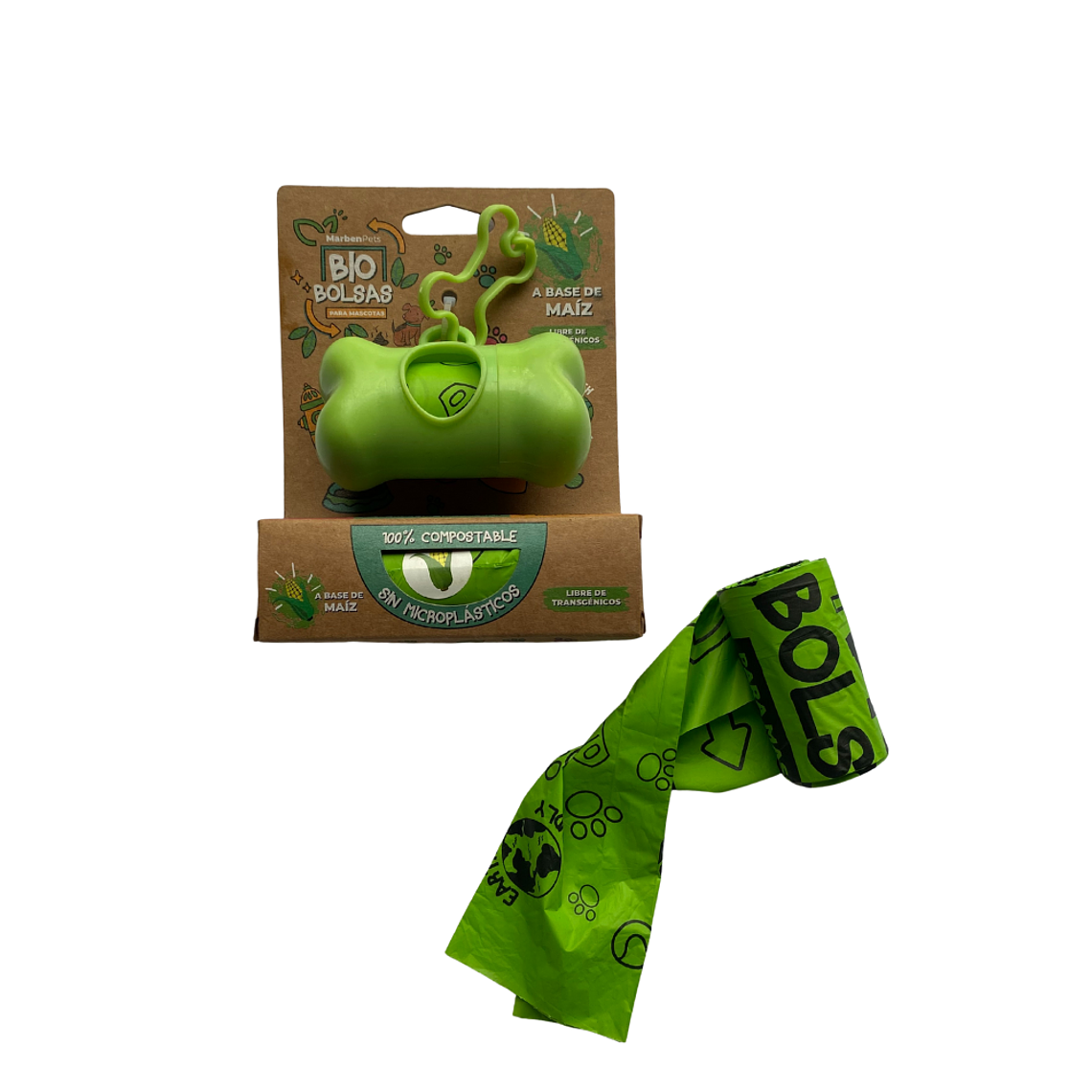 Dispensador de bolsas huesito más 2 rollos 1