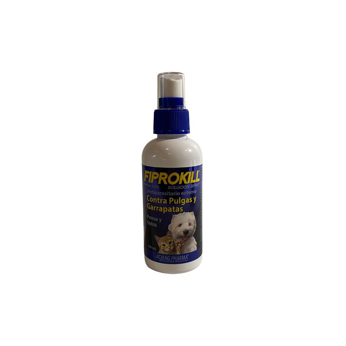 Spray antipulgas y garrapatas para mascotas 100 ml Fiprokil 3