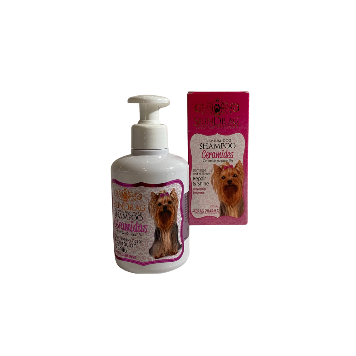 Shampoo Premium Ceramida 250 ml para perros Skindrag 1