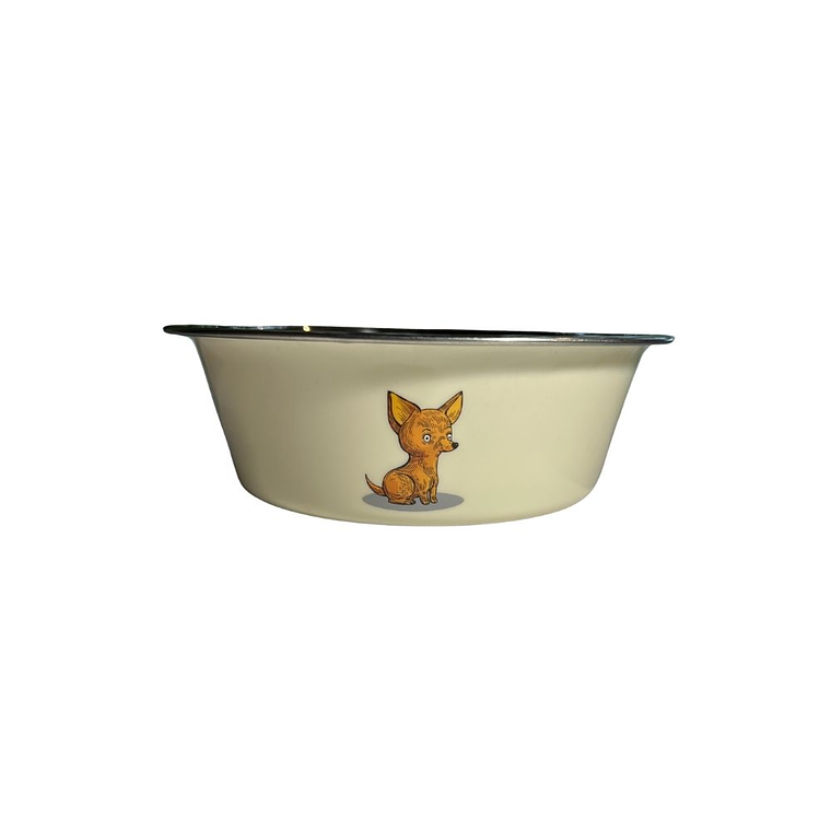 Plato de acero inoxidable perritos 15 cm 4