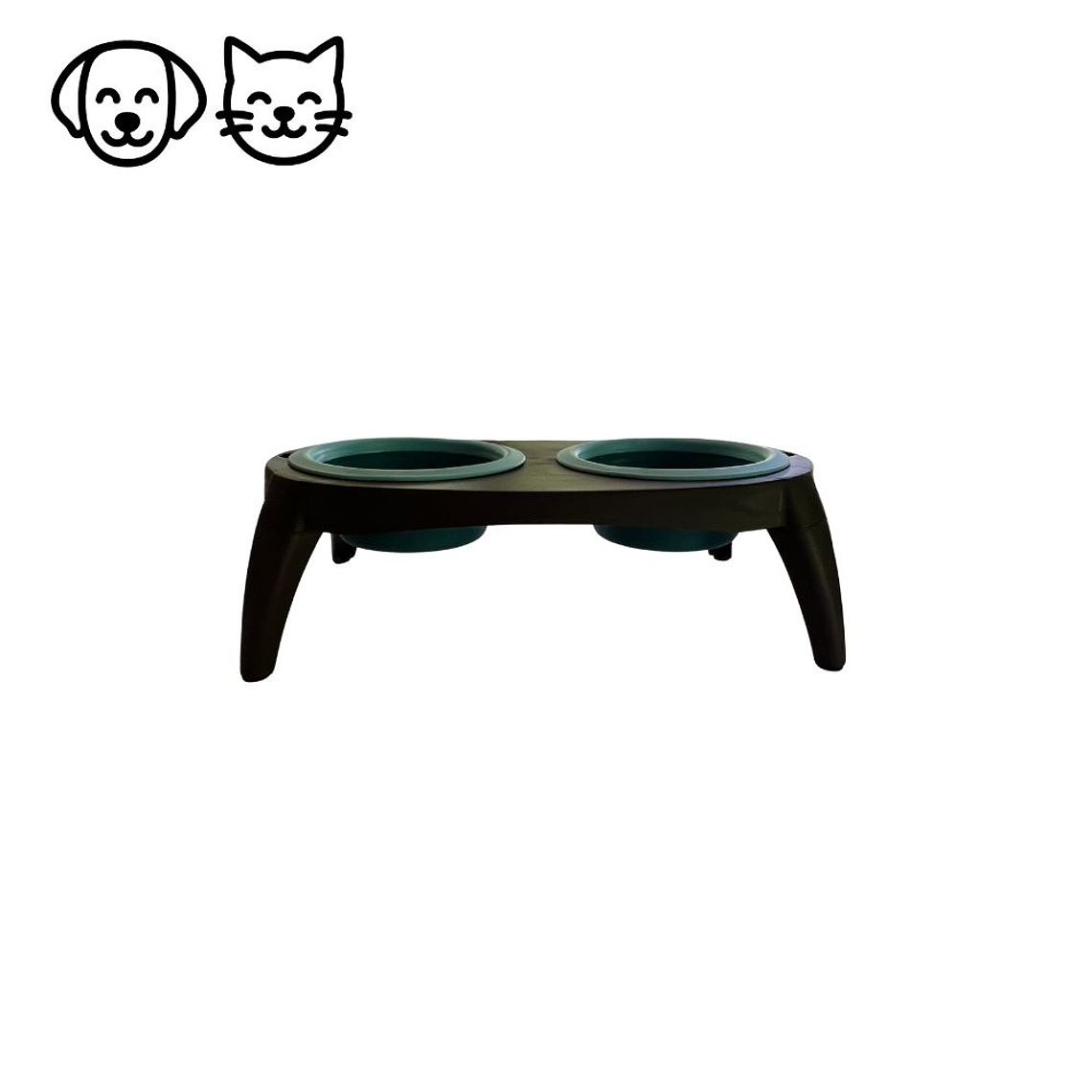 Plato en altura doble plegable para mascotas 1