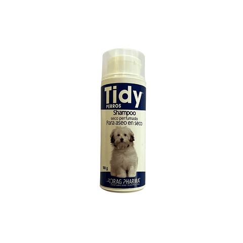 Shampoo polvo perfumado perro 100 gr Tidy