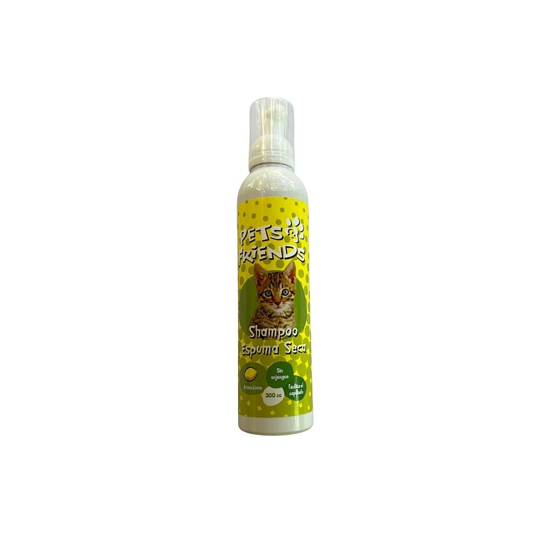 Shampoo espuma seca gatos 300 cc 1