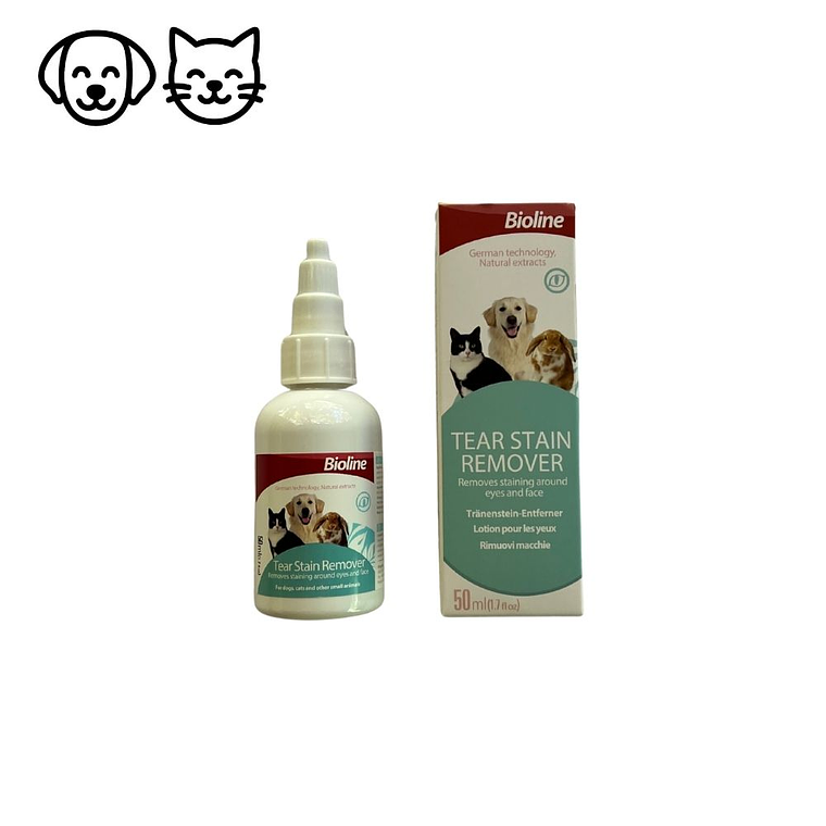 Removedor de manchas cara y ojos para mascotas Bioline 1