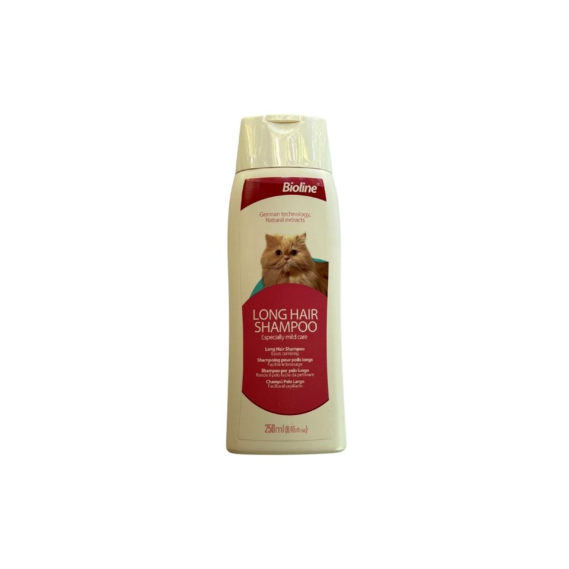 Shampoo pelaje largo para gato 250 ml Bioline 1