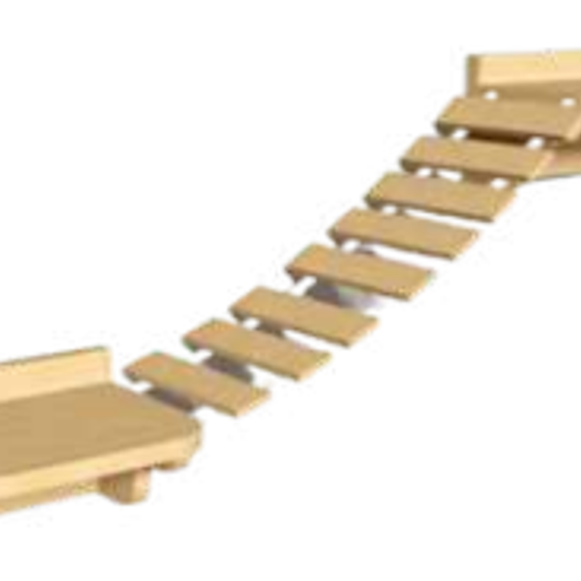 Repisa con escalera de madera para gatos 1