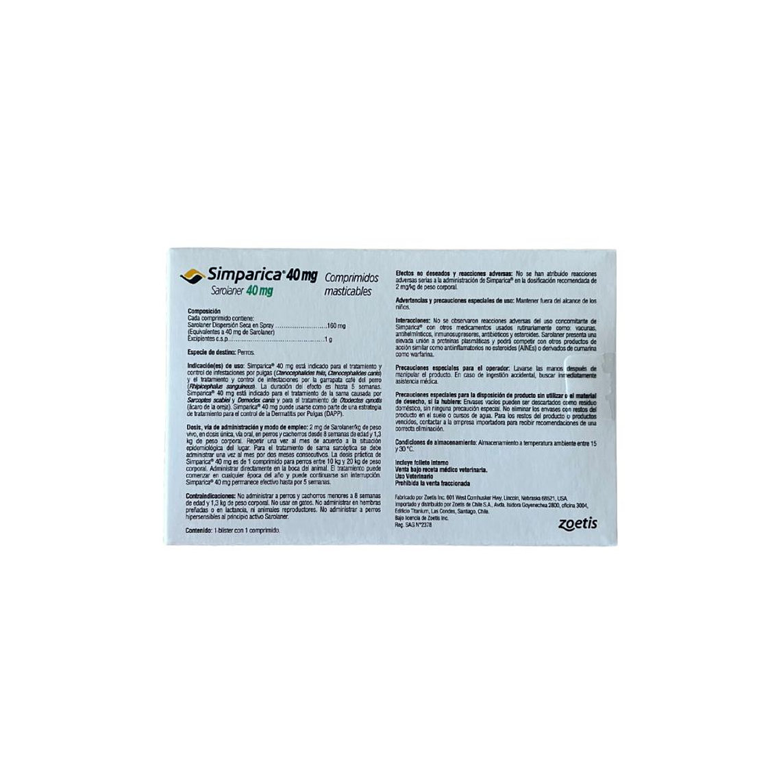 Simparica 3 comprimidos 10 a 20 kilos perros 2