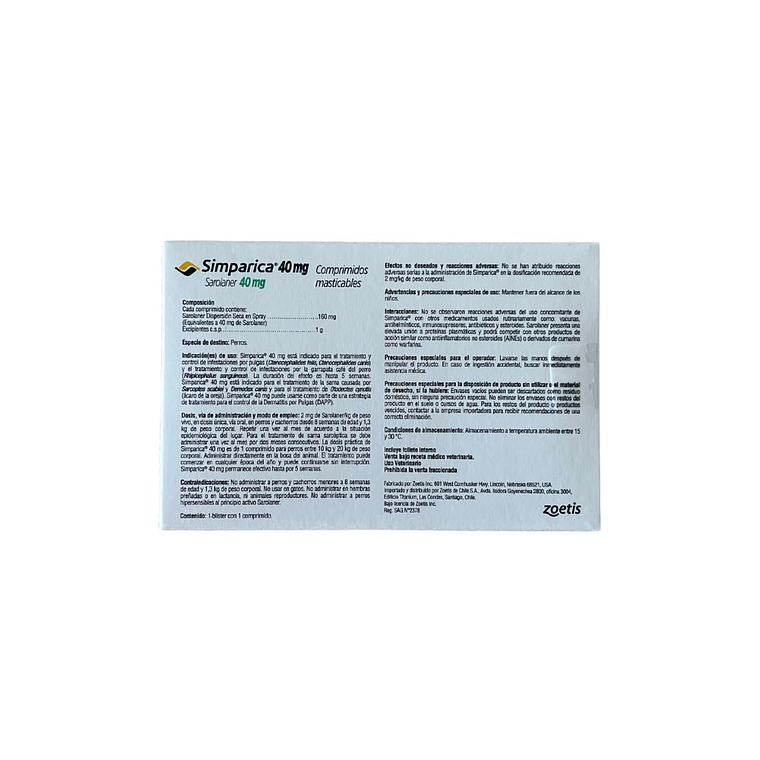 Simparica 1 comprimido 10 a 20 kilos perros 2