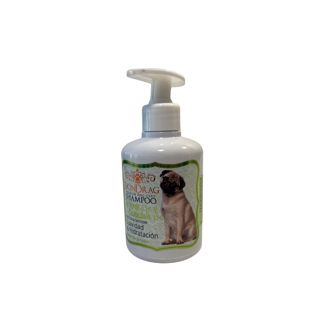 Shampoo premium té verde y caléndula para perros 250 ml Skindrag 2