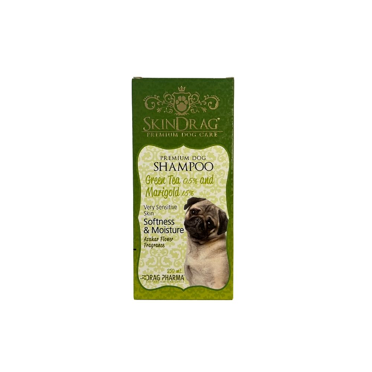 Shampoo premium té verde y caléndula para perros 250 ml Skindrag 3