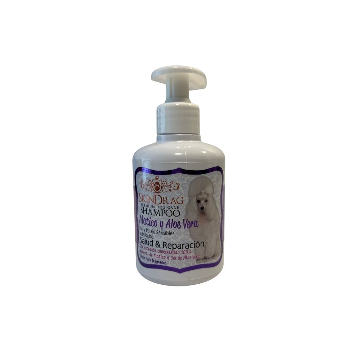 Shampoo premium matico y aloe vera 250 ml para perros Skingrag 2