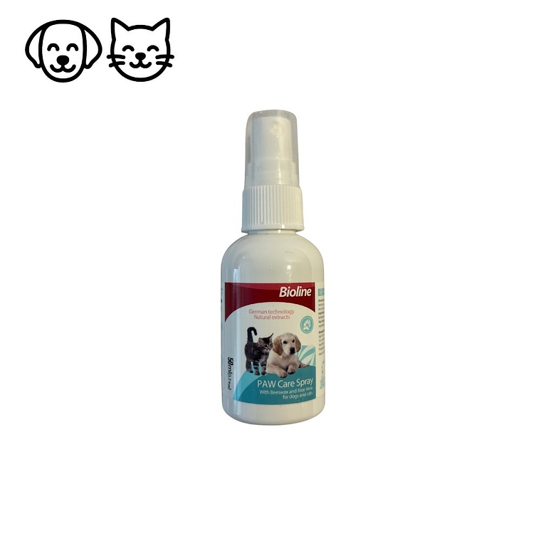 Spray para patitas 50 ml para mascotas Bioline 1